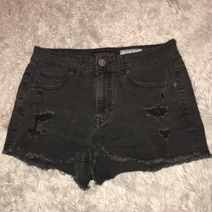 Aeropostale black high waisted jean shorts
